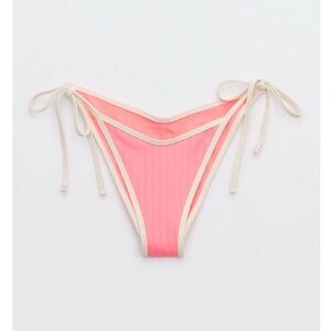 Aerie Wide Rib Low Tie Cheekiest Bikini Bottom
